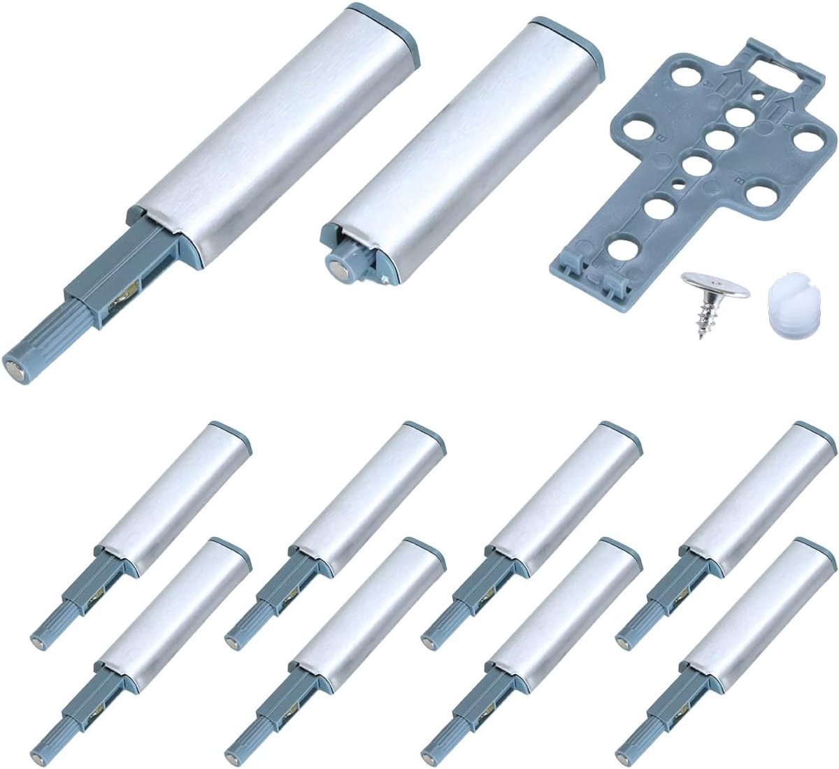 10 stuks drukdeuropeners, magneetsnapper push to open magnetische druksluiting voor keukenkast, kledingkast, kastdeur