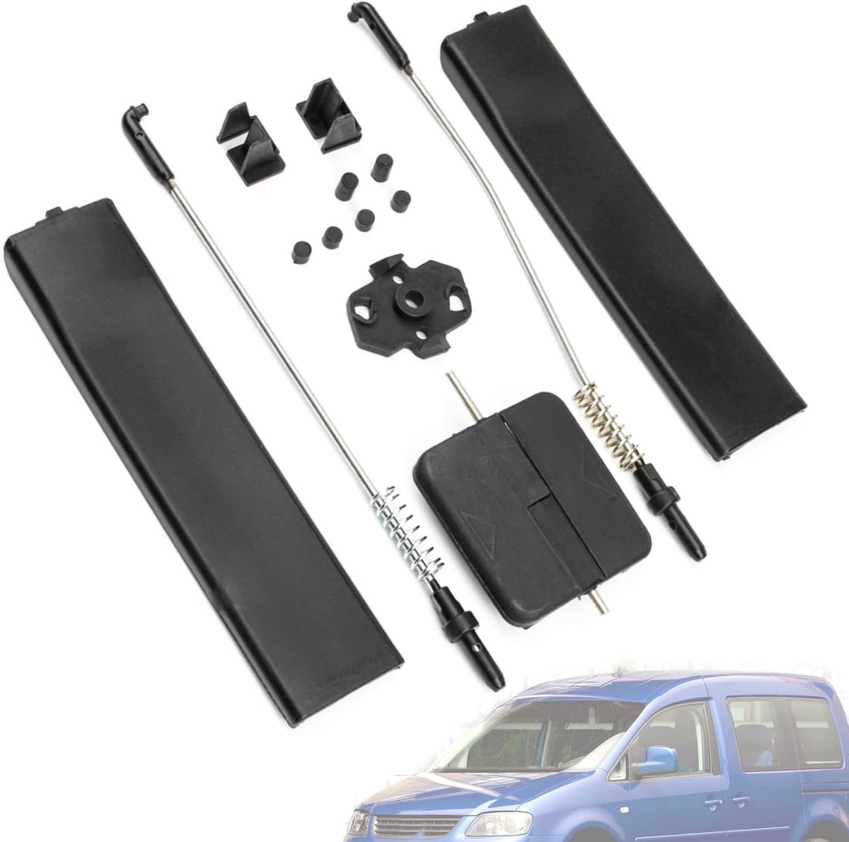 Reparatie zijkanten, compatibel met VW Caddy III MK3 | 2K0847790 - 2K0847789 Compatibel met VW Caddy 3 MK3 (2003-2014) - Links Rechts Raamgreep Crank Zijraamsluiting