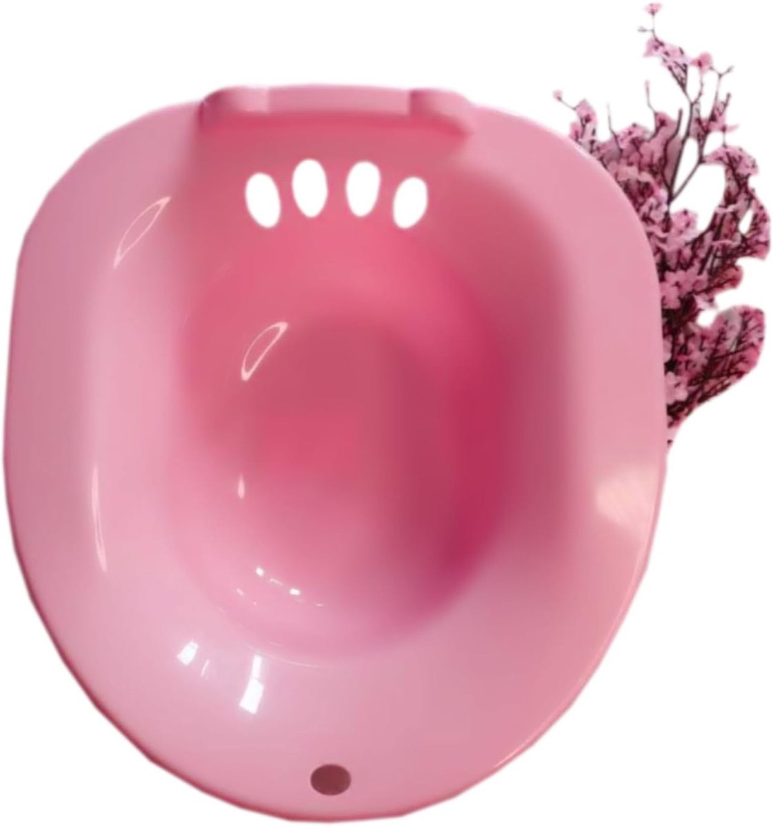 Sitzbad voor toilet aambeienbehandeling en postpartumverzorging, Yoni stoombadzitje week voor zwangere vrouwen, bidetkom (roze)