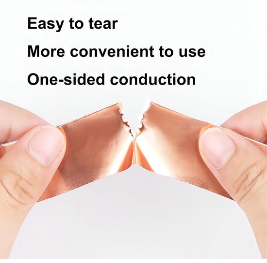 1 Stuk Koperen Plakband, 35mm x 20m, Kopertape Zelfklevend, Enkelzijdig Geleidend, voor Circuits en Elektrische Reparaties — afbeelding 5