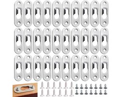 Hangers,Tianher 100 Stuks Sleutelgat Hangers Metalen Bevestigingen Beeld Hangende Beugel 45x16mm Hange Bevestigingsmiddelen Klinknagel voor Thuiskantoor Foto Frames Spiegels Kabinet
