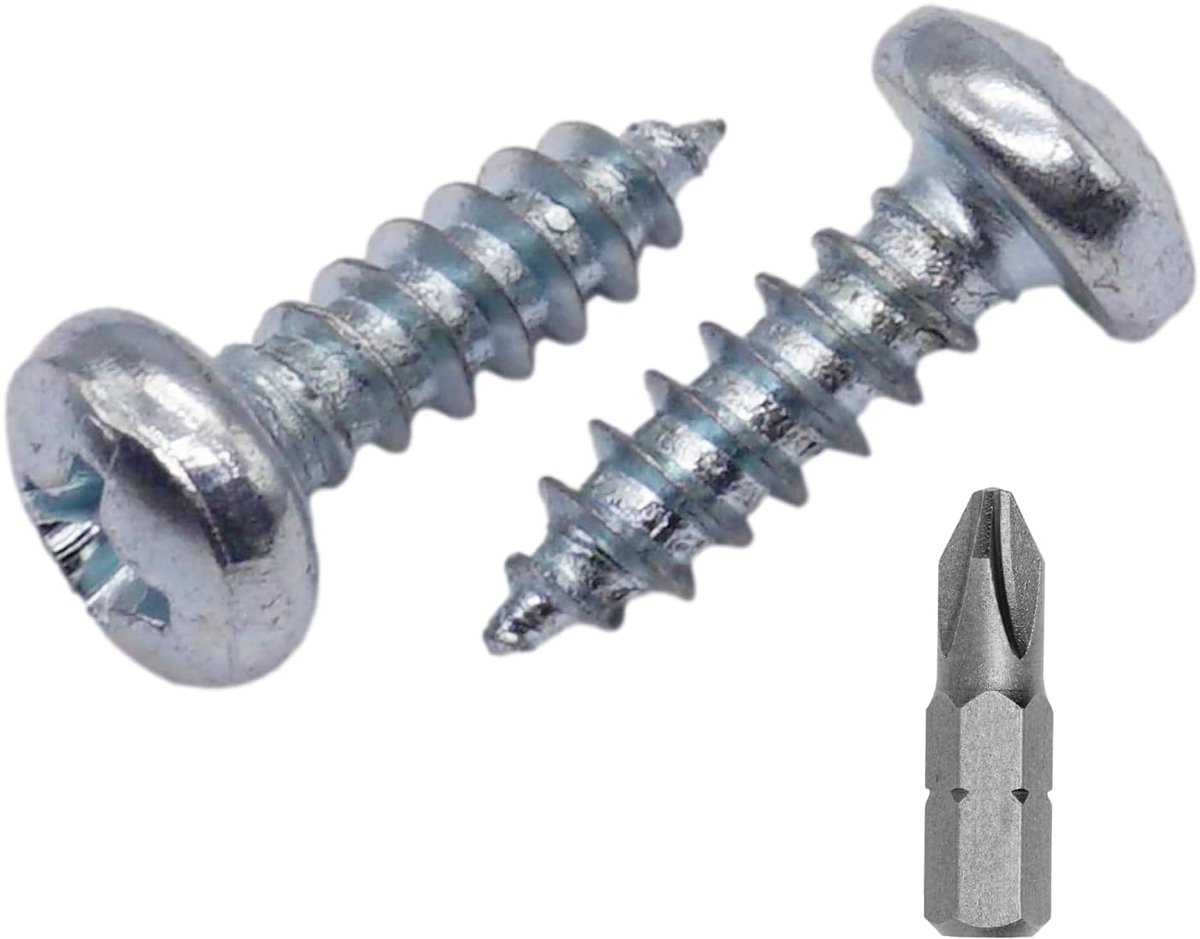 (50 stuks) Verzinkt staal 4,2 x 13 mm Zelftappende schroeven, DIN 7981 C, Pankopschroeven, PH kop