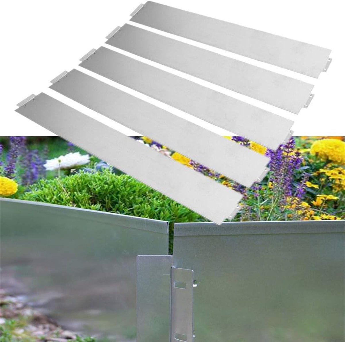 15 m metalen gazonrand flexibele maairand 100 x 18 cm bietomranding bloembedomranding 15 stuks