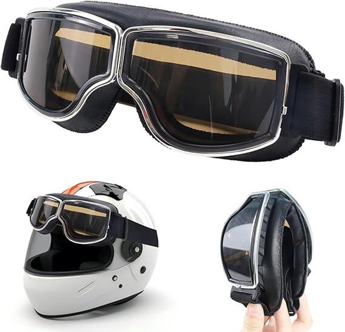 motorbril, winddicht, veiligheidsbril, motorcross, motorbril heren, motorbril, retro, crossbril voor ATV, fietsen en motorfietsen