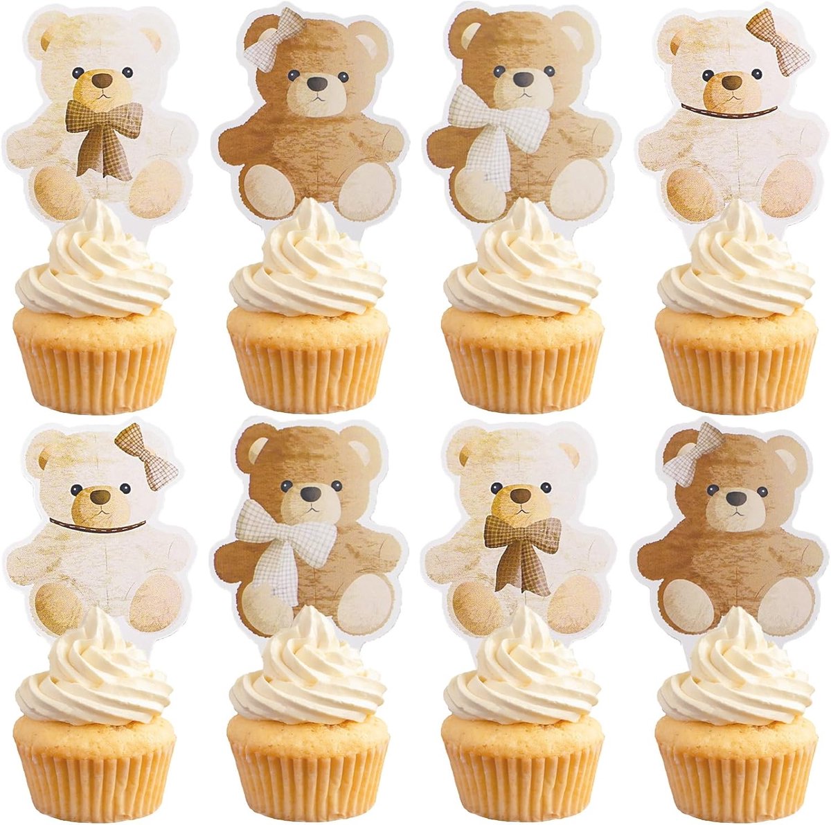 Beer cupcakes, 48 stukken, babyshower, taarttoppers, decoratie, verjaardag, geslacht-reveal party benodigdheden