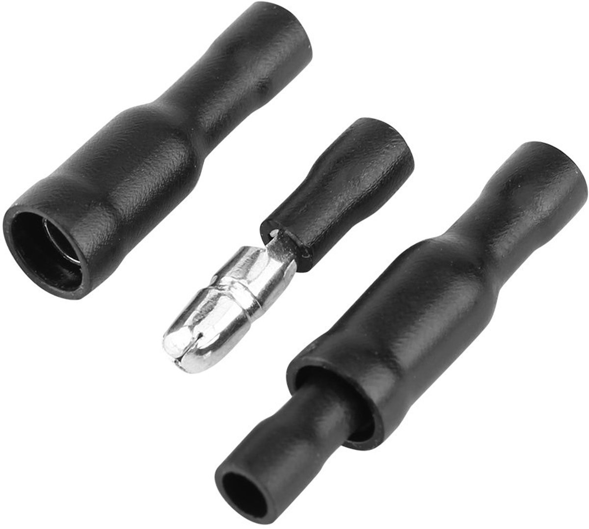 Elektrische connectoren vrouwelijke en mannelijke geïsoleerde elektrische connector Crimp Bullet Terminal voor 0 5 tot 1 5 mm² (zwart)
