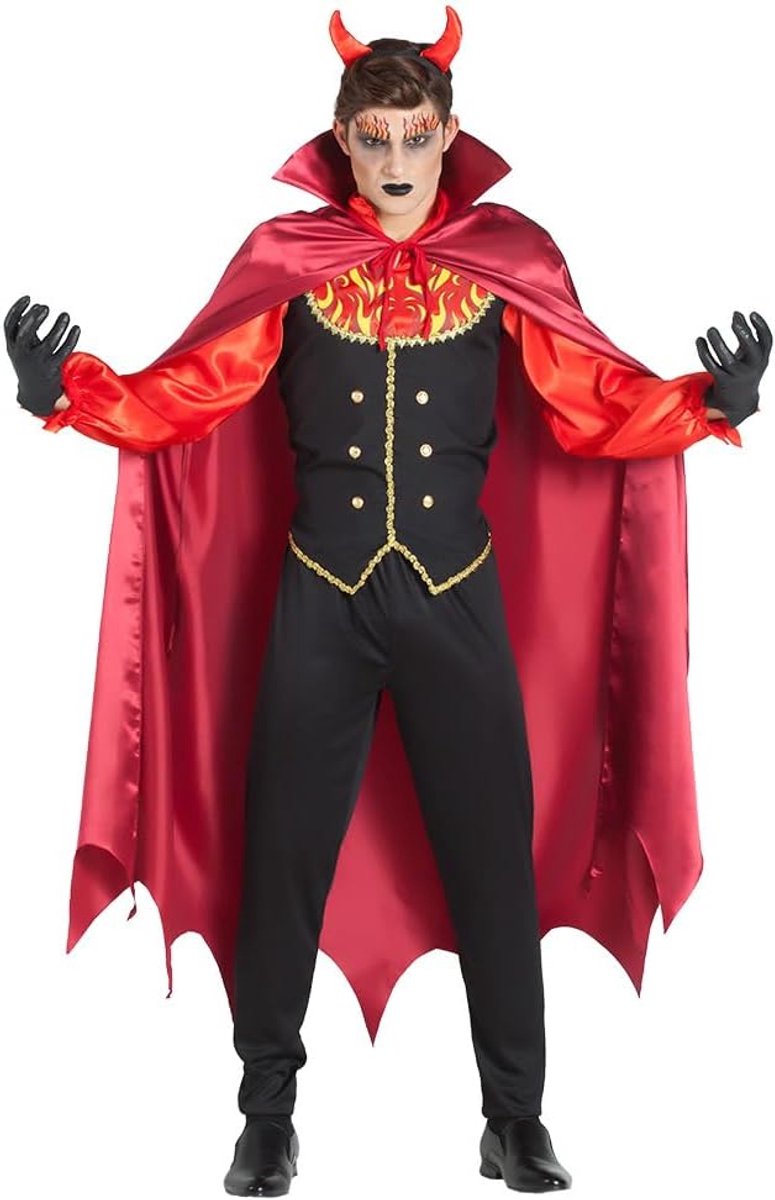 - Kostuum Devil Lord voor volwassenen, carnavalskostuum duivel, kostuumset voor Halloween, carnaval en themafeest
