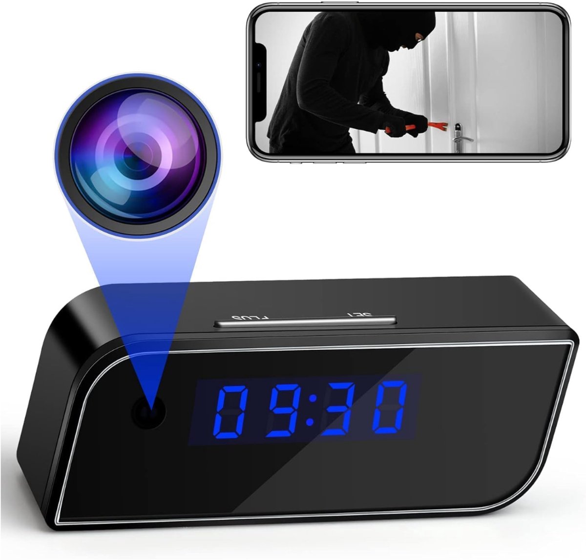 ApexArte® Mini Camera - Verborgen Klok - Thuis Beveiliging