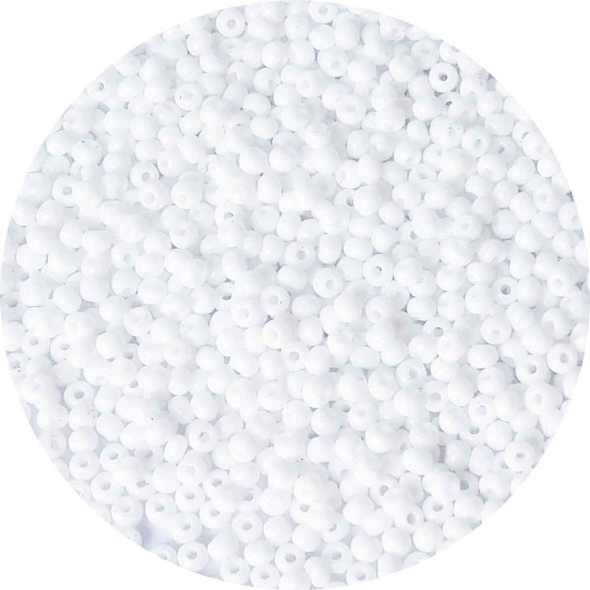 Ondoorzichtige witte kleur losse zaad kralen ongeveer 4000 stks/110g in doos 8/0 glas ambachtelijke zaad kralen voor sieraden maken (wit)