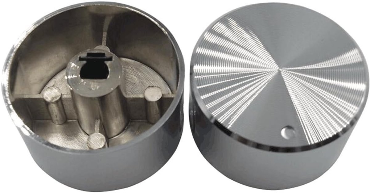 Star 4Pcs Rotary Switch Gasfornuis Onderdelen Kachel Knop, Gasfornuis Knop Roestvrij, Stalen Ronde Knop, Knop voor Gasfornuis