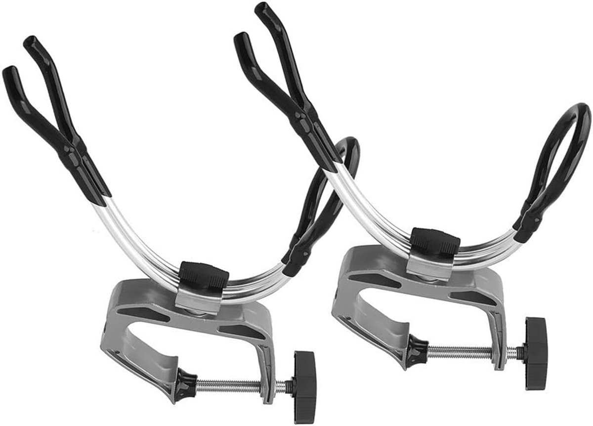 Heavy Duty Boot Marine Aluminium Hengel Pole Stand Beugel Ondersteuning Houder Verstelbare Klem Visgerei Tool (Aluminium, 2Pack)