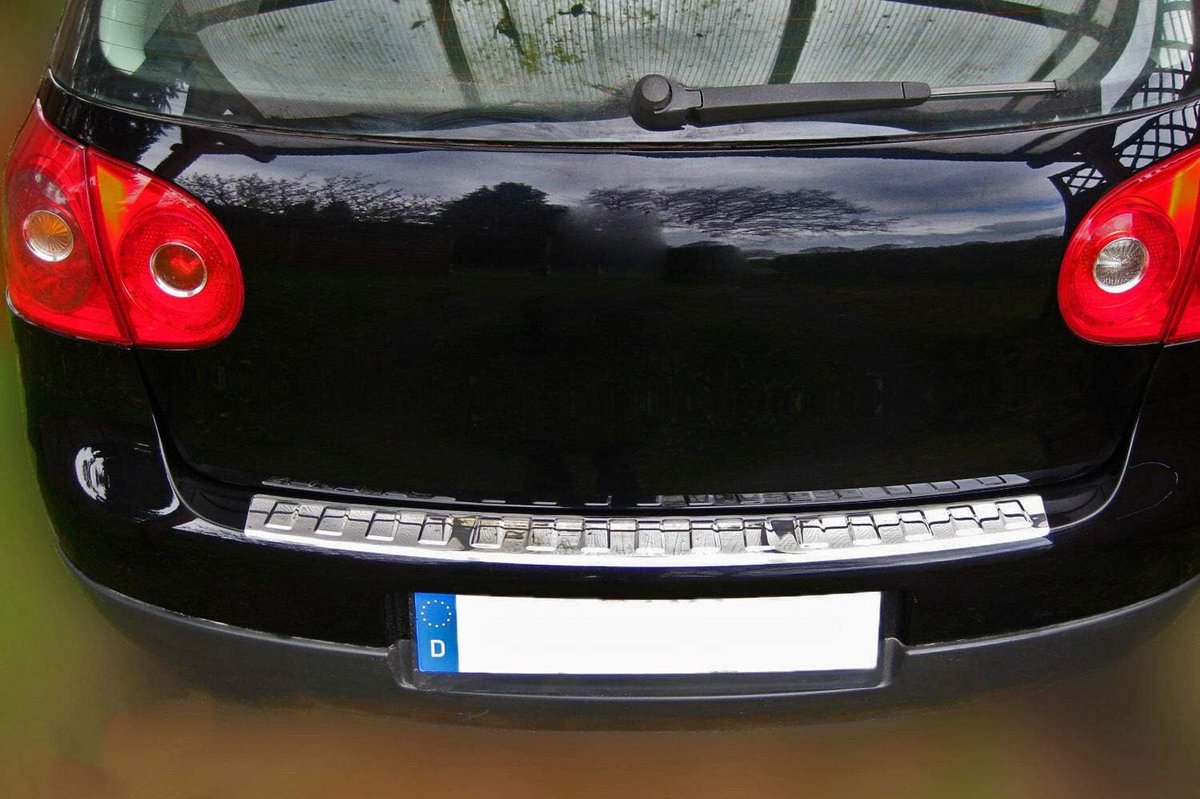 Bumperbescherming roestvrij staal chroom voor VW GOLF 5 V - SCHRAGHECK - MET AFKING, Large