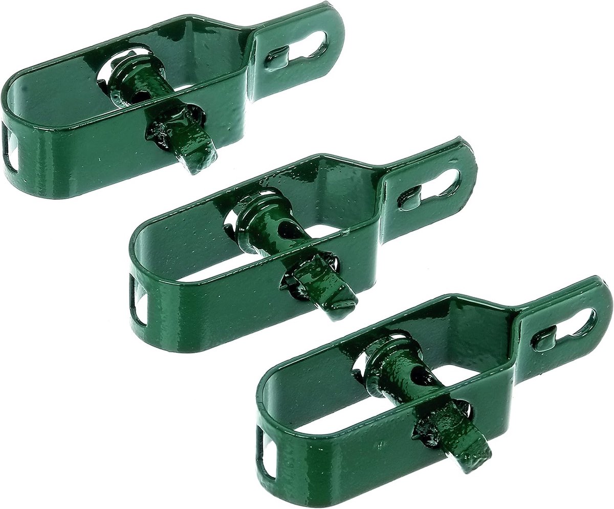 Draadspanner 100 mm - verzinkt, groene kunststof coating - set van 3 - perfecte oplossing voor strakke omheiningen - SnelShoppen