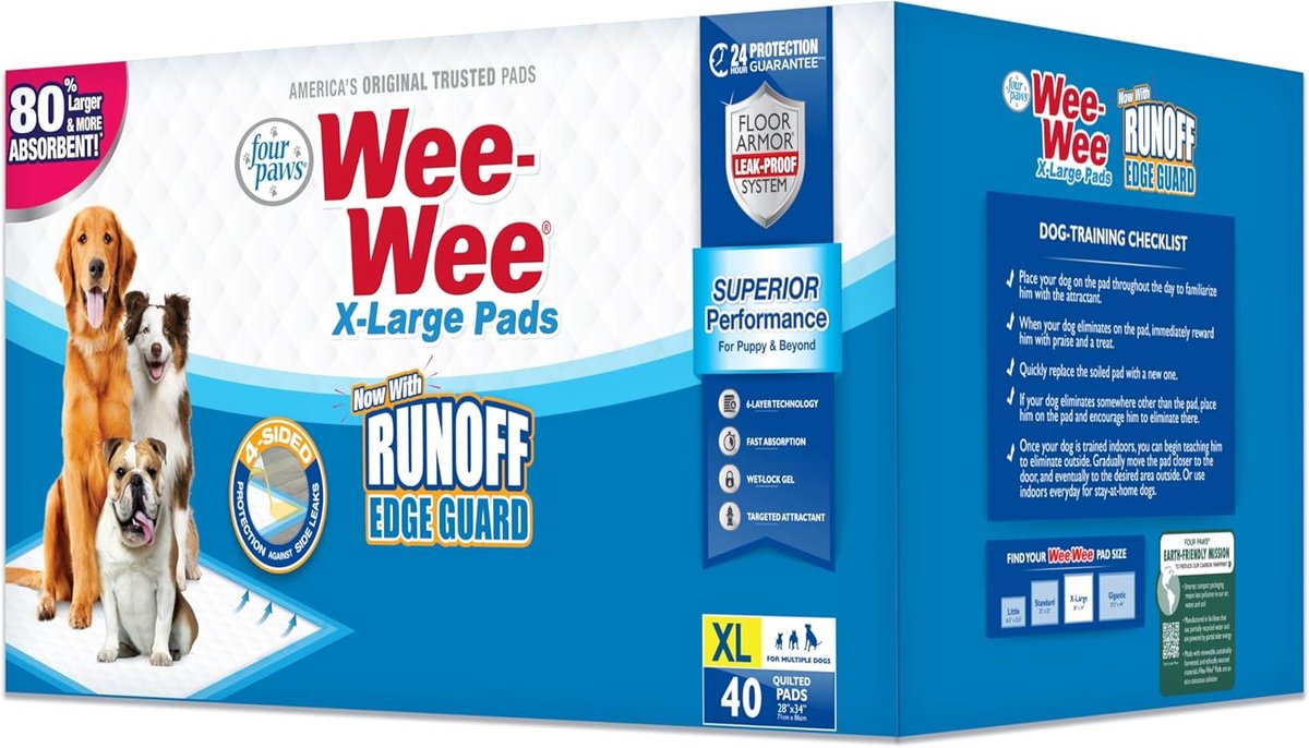 Hondenplaspads X-Large - 40 stuks - Superieure prestaties - Ideaal voor zindelijkheidstraining - m-winkel