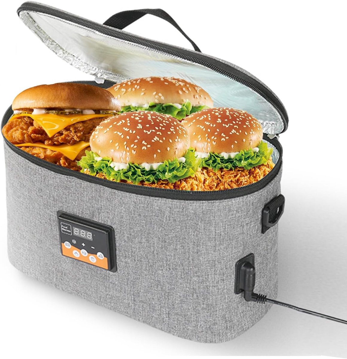 Portable oven 12V - mini elektrische verwarmde lunchbox - digitaal display - ideaal voor onderweg - m-winkel