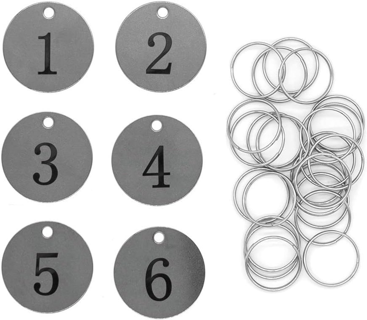 sleutelhanger genummerde tags met sleutelhangers (1-25)
