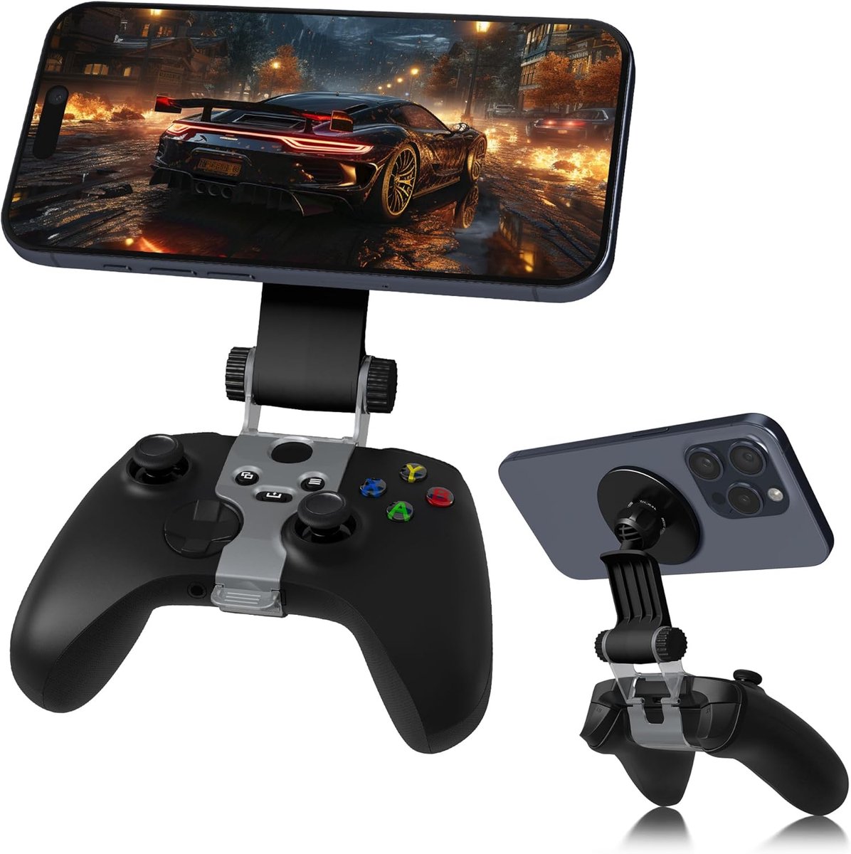 Telefoonhouder voor magnetische controller, compatibel met Xbox Series X/S | -controller, Remote Game Streaming Telefoon Accessoires - Zwart