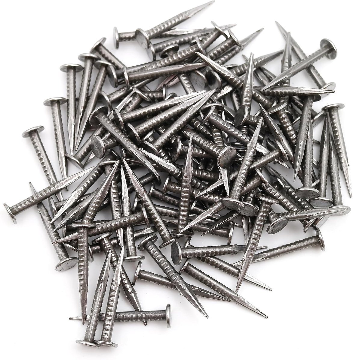 100 x stalen pennen stalen nagels kamdoeleinden 2,0 x 20 mm met ronde platte kop extra puntige punt blank