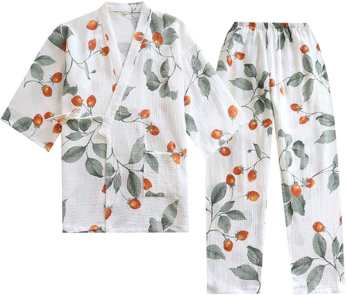 kimono-pyjama van puur katoen voor dames, maat L