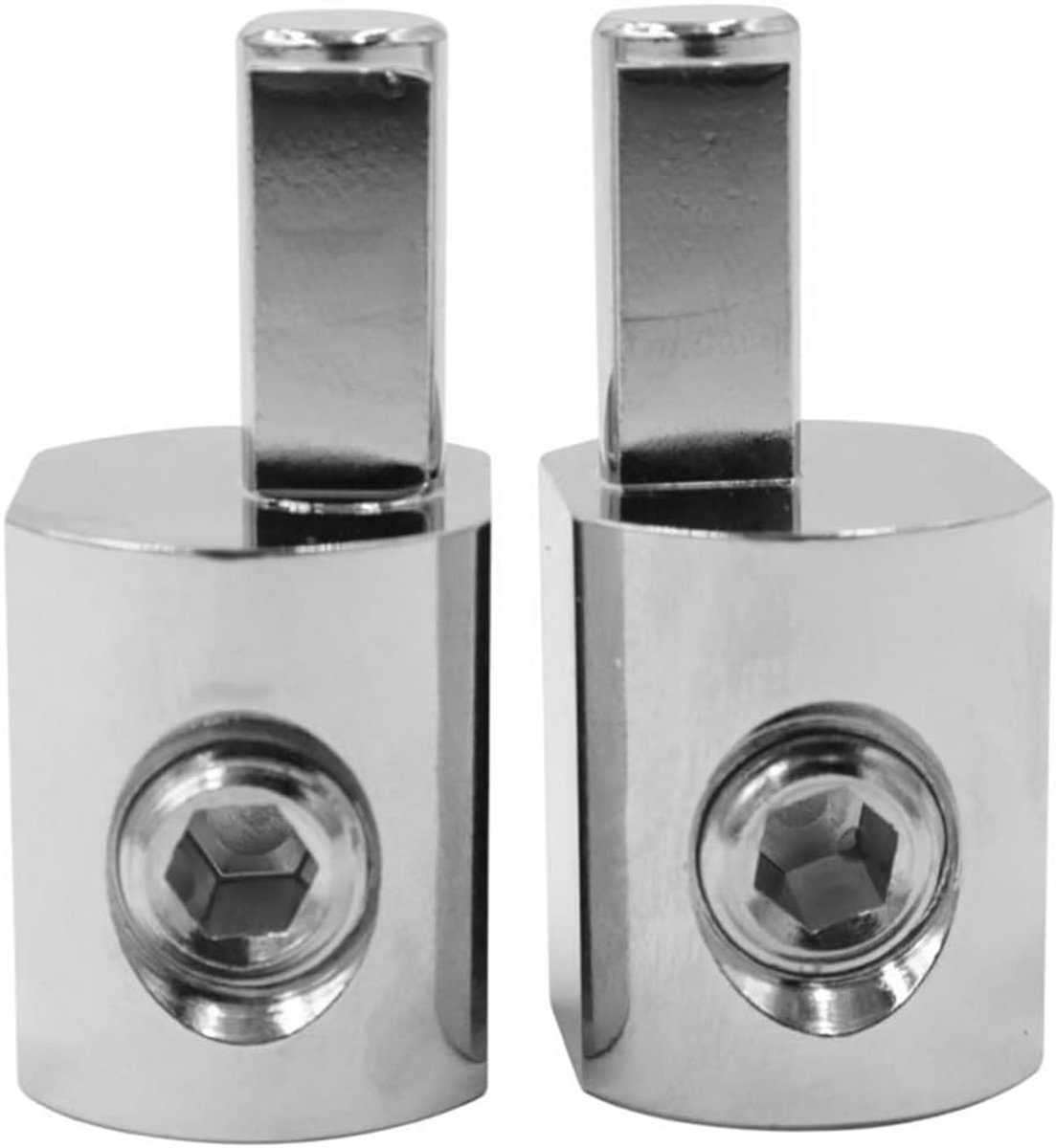 1 paar 0-ingangsadapters, 0-gauge-draadaansluiting, voeding, massa, versterker, ingangsadapters, vernikkeld zilver, 0-gauge-versterkerset, 0-gauge-versterkerkabelset