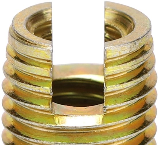 Schroefdraadinzetstukken, Akozon 20 stuks 302 Koolstofstaal Zelftappende schroefdraad Inzet Schroef Reparatieset (interne M5* 0,8 Extern M8 * 1,0: 10 mm) — afbeelding 4