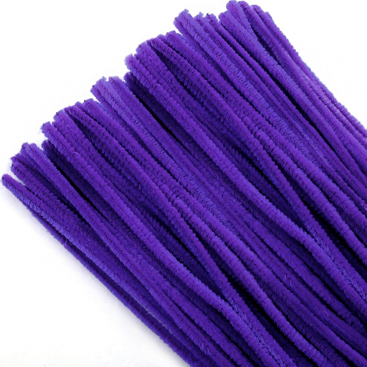 100 stuks Pijpenragers Donkerpaars Chenilledraad Pijpenragers om te Knutselen 30 cm Buigpluche Knutseldraad voor doe-het-zelf Decoratief Handwerk