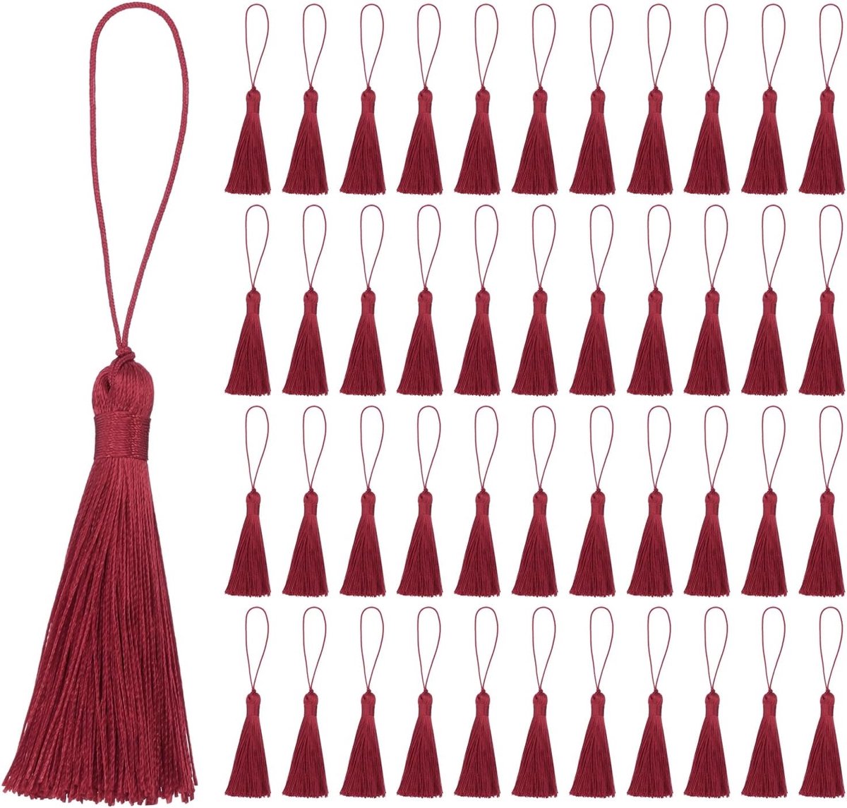 Kwastjes, bladwijzers, zijdeachtig kwastjes, handwerk, handgemaakt, zachte tandzijde, ring, kleine kwast voor sieraden, sleutelhanger, souvenir, afstudeerfeest, naaien