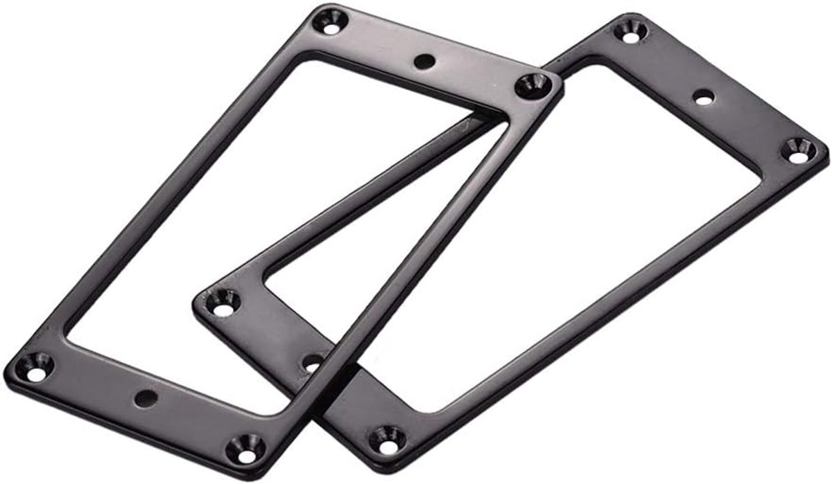 platte LP elektrische gitaar Humbucker Pickup Frame Montage Ring, Thicknes 2mm (Pack van 2) Zwart