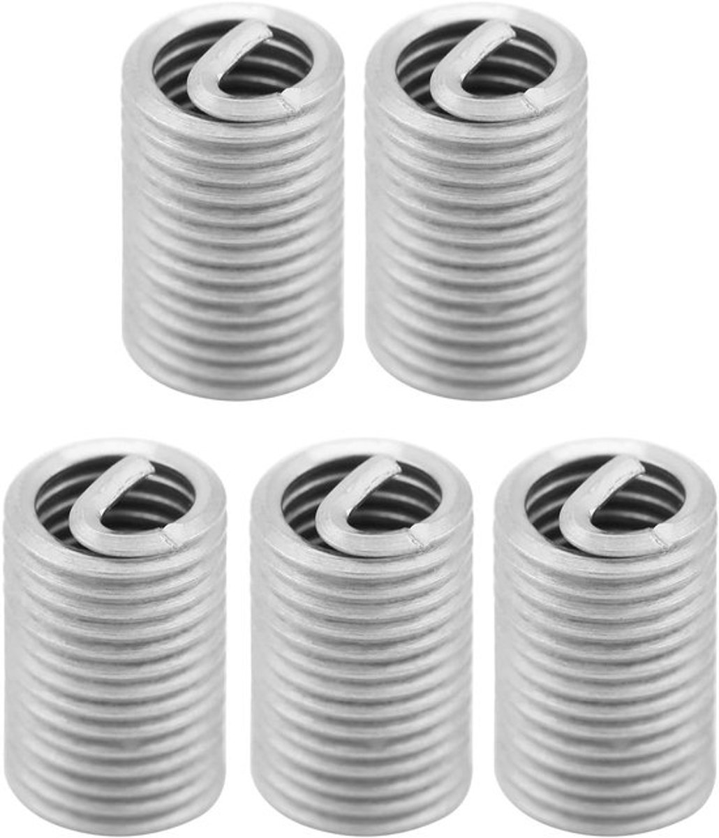 M6 x 1.0 Coiled Thread Inserts - 50 Stuks RVS 304 Spiral Draadversterkers voor Duurzame Bevestiging