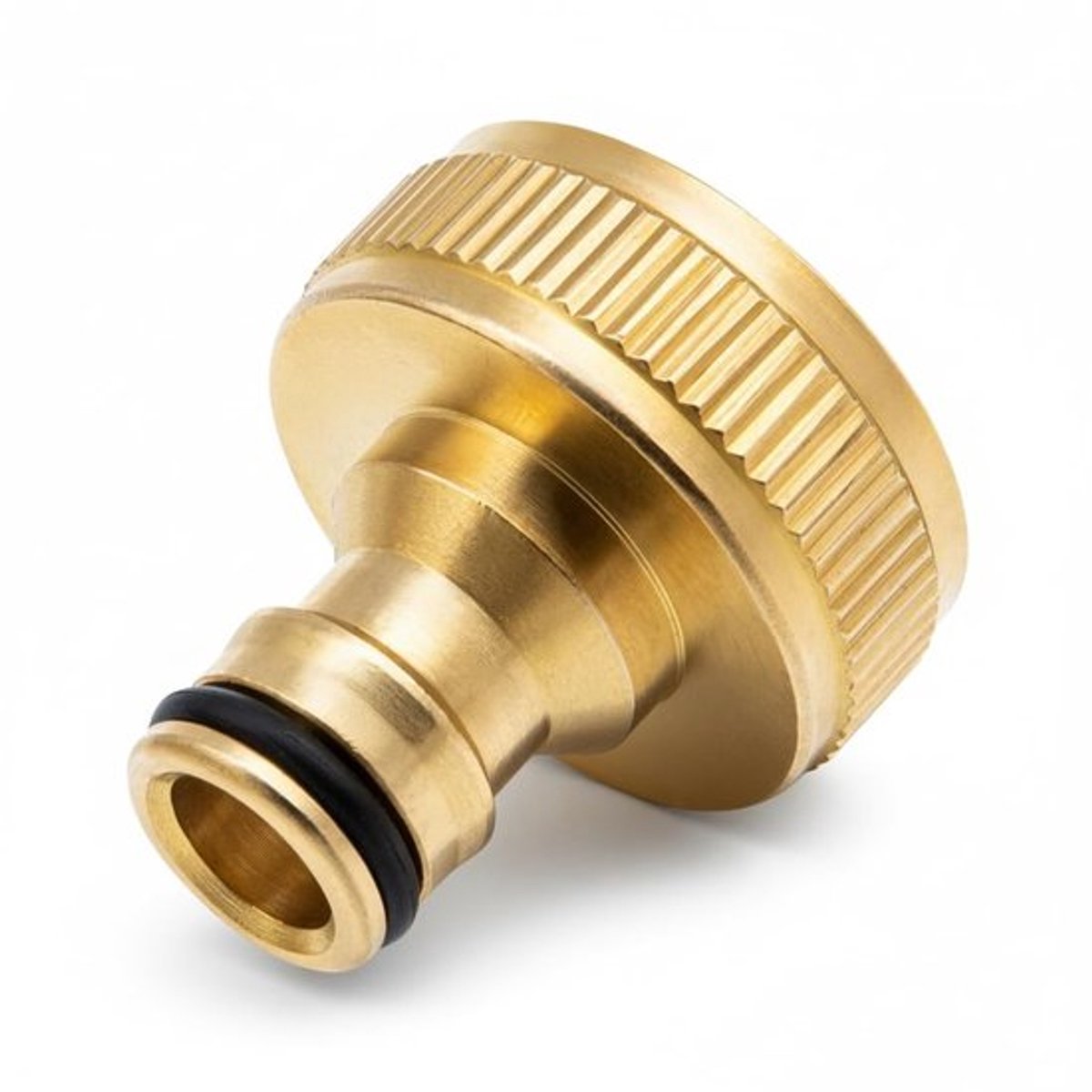 Tapconnector - Slangadapter - Messing kwaliteit - Goud - Waterpijpadapter - Perfect voor tuin en huis - 1 inch
