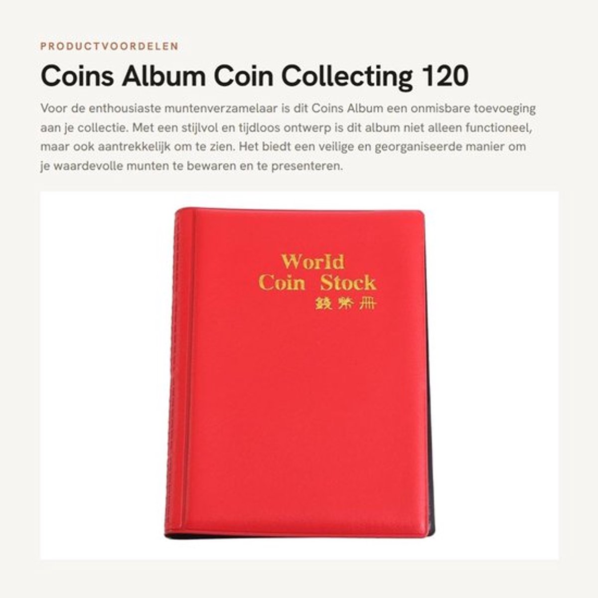 Muntenalbum Groot Capaciteit - Munthouder - Munten Verzamelmap - 120 Pockets - 10 Pagina's - Schadevrij en Transparant - Muntenhouder