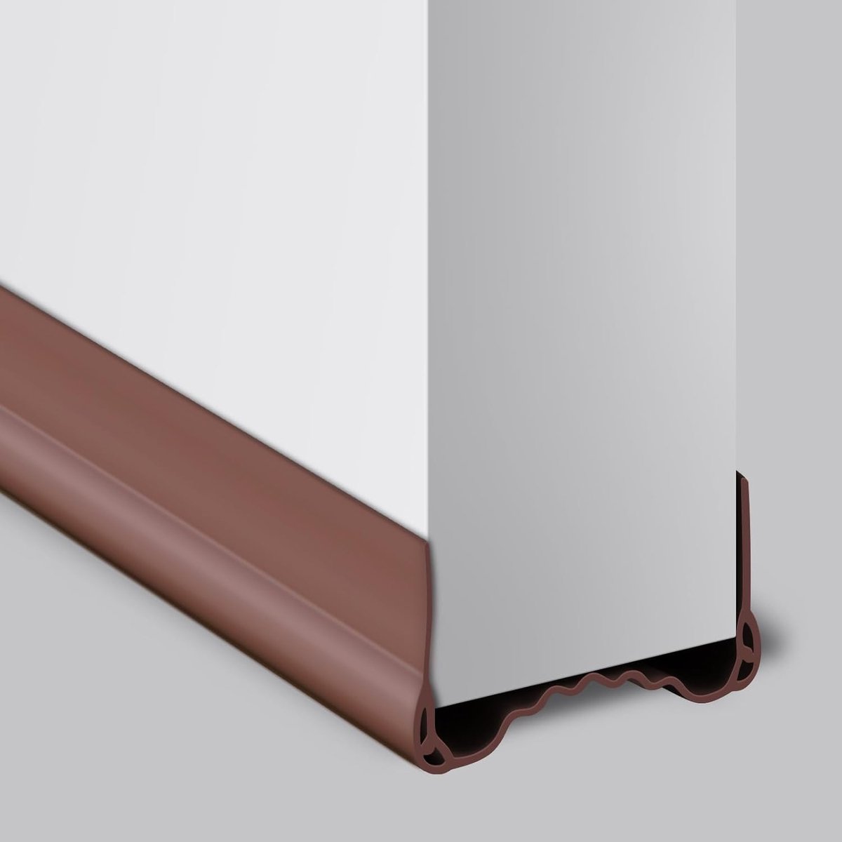 Tochtstrip, Zelfklevend Siliconen Tochtstopper, Geluids- en Winddicht, Anti-Bug-Afdichting voor Deur (Bruin)