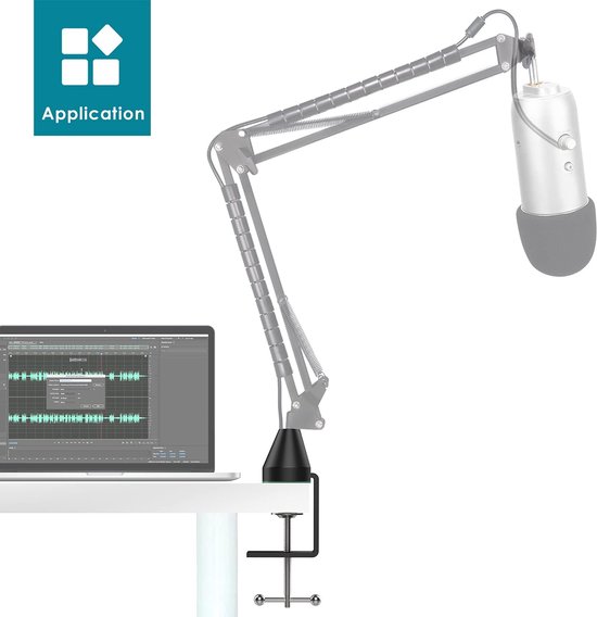 Tafelklem voor microfoon – Microfoonstang voor microfoonstandaard met verstelbare schroef, maximale afstand van 6 cm door Youshares — afbeelding 4