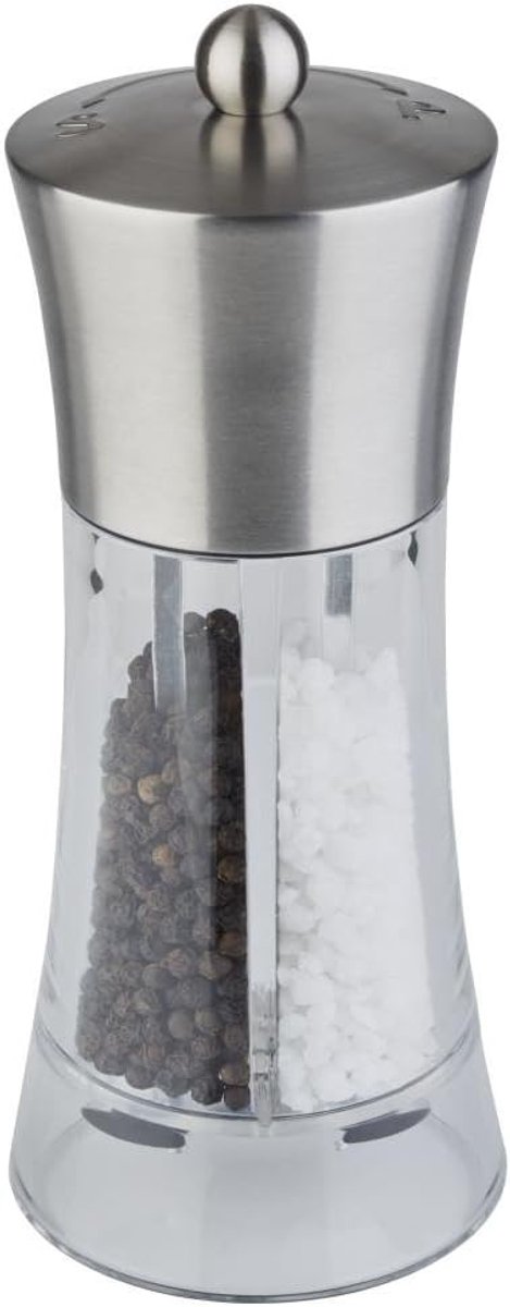 2-in-1 koud/pepper mill 7,5 cm, H: 18,5 cm.