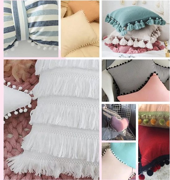 2 meter, 5 cm, kwastjes, franjes, snijfranjes, decoratieve band, rand, dansfranjes, naai-accessoires voor kleding, kostuums, zelfnaai, gordijnen, tafelkleden — afbeelding 2
