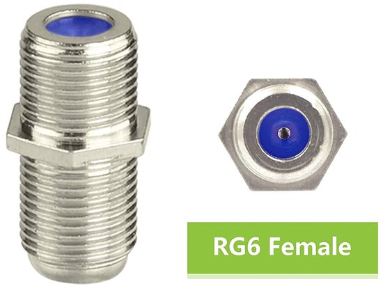 satellietkabelconnector, RG6 coaxiale bus naar bus, nikkelcoating, coaxkabelconnector voor coaxkabel, antennekabel, satellietkabel, 10 stuks — afbeelding 4
