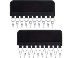 2 Stuks Multifunctionele Jasclip, Wasdroogrek, Draagbare Multifunctionele Kledingclip, Opvouwbaar Droogrek Met Winddichte Haak, voor Meer Droogruimte, voor Sokken, Ondergoed, Hoeden (10 clips)