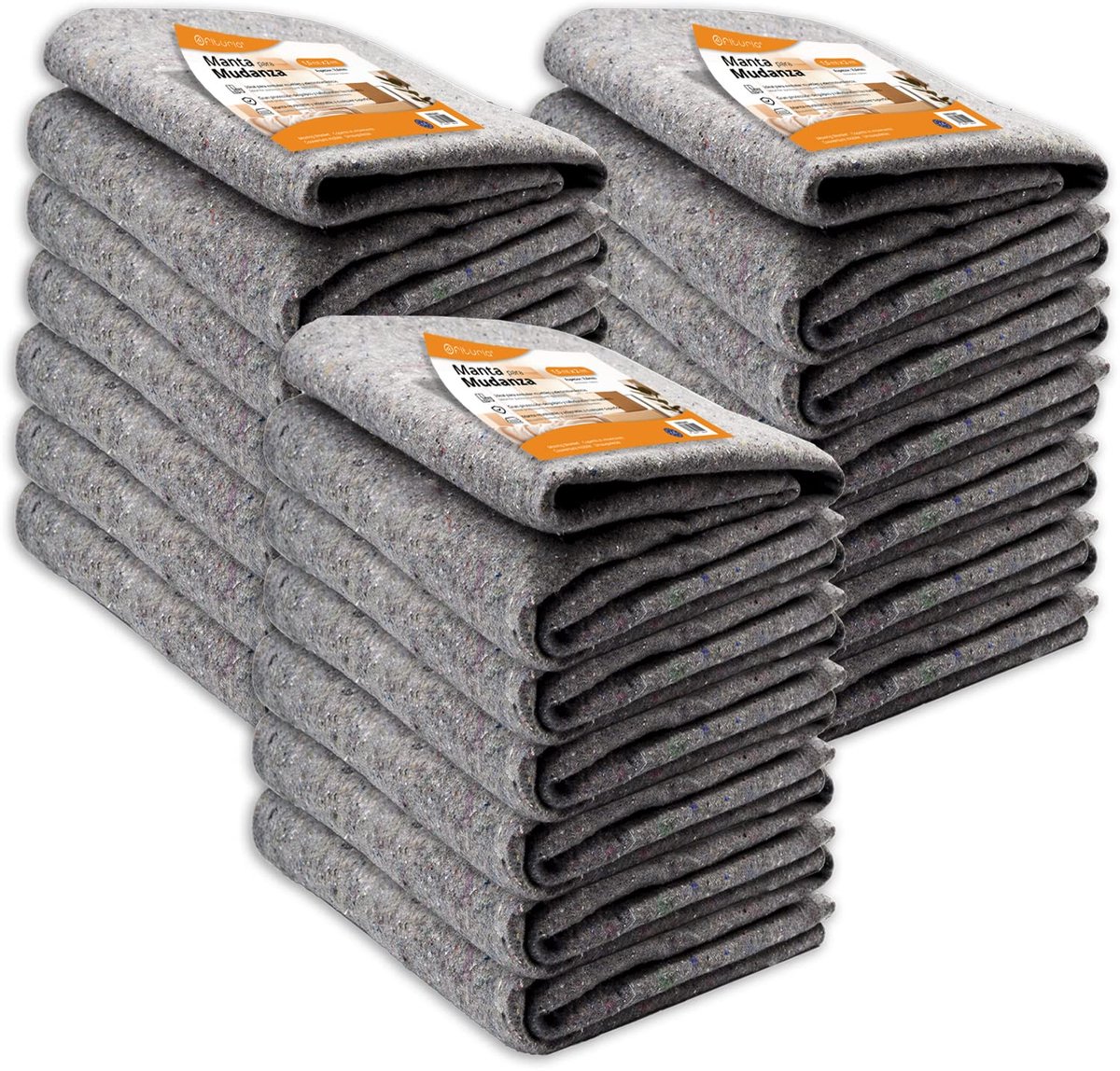 SnelShoppen - OFITURIA Verhuisdeken 1,5 x 2 m - Beschermende Deken voor Meubels, Herbruikbare Schilderdeken, Yoga Deken, Huisdieren, 18 Stuks