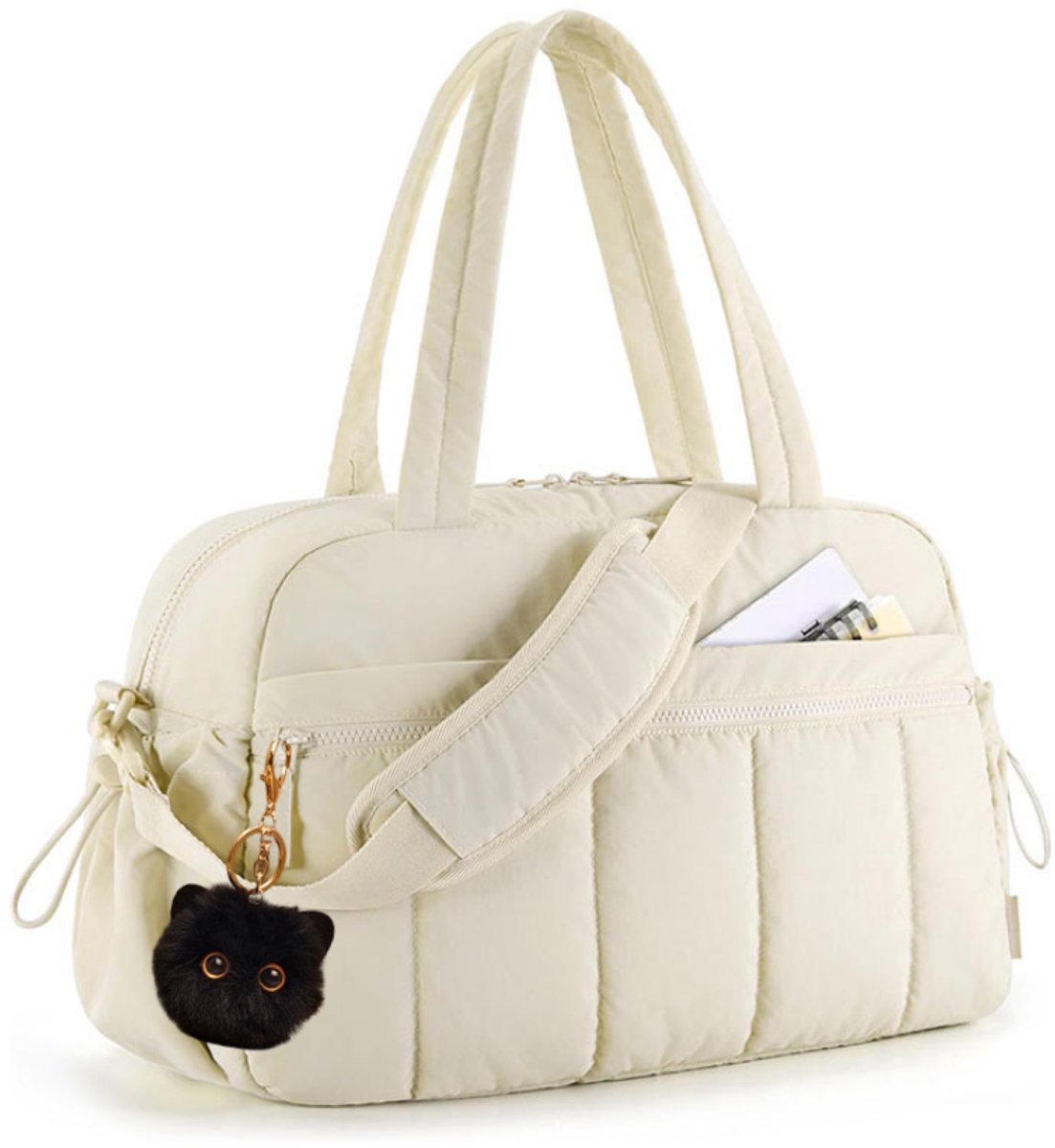 Namajunas - Reistas - Gratis pluizen katachtige sleutelhanger bij elke tas - Weekendtas - Sporttas voor dames - Gymtas - Ruime waterdichte tas - Voldoet aan de handbagage-afmetingen van lucht vaart maatschappijen - Yogatas - Reisaccessoires