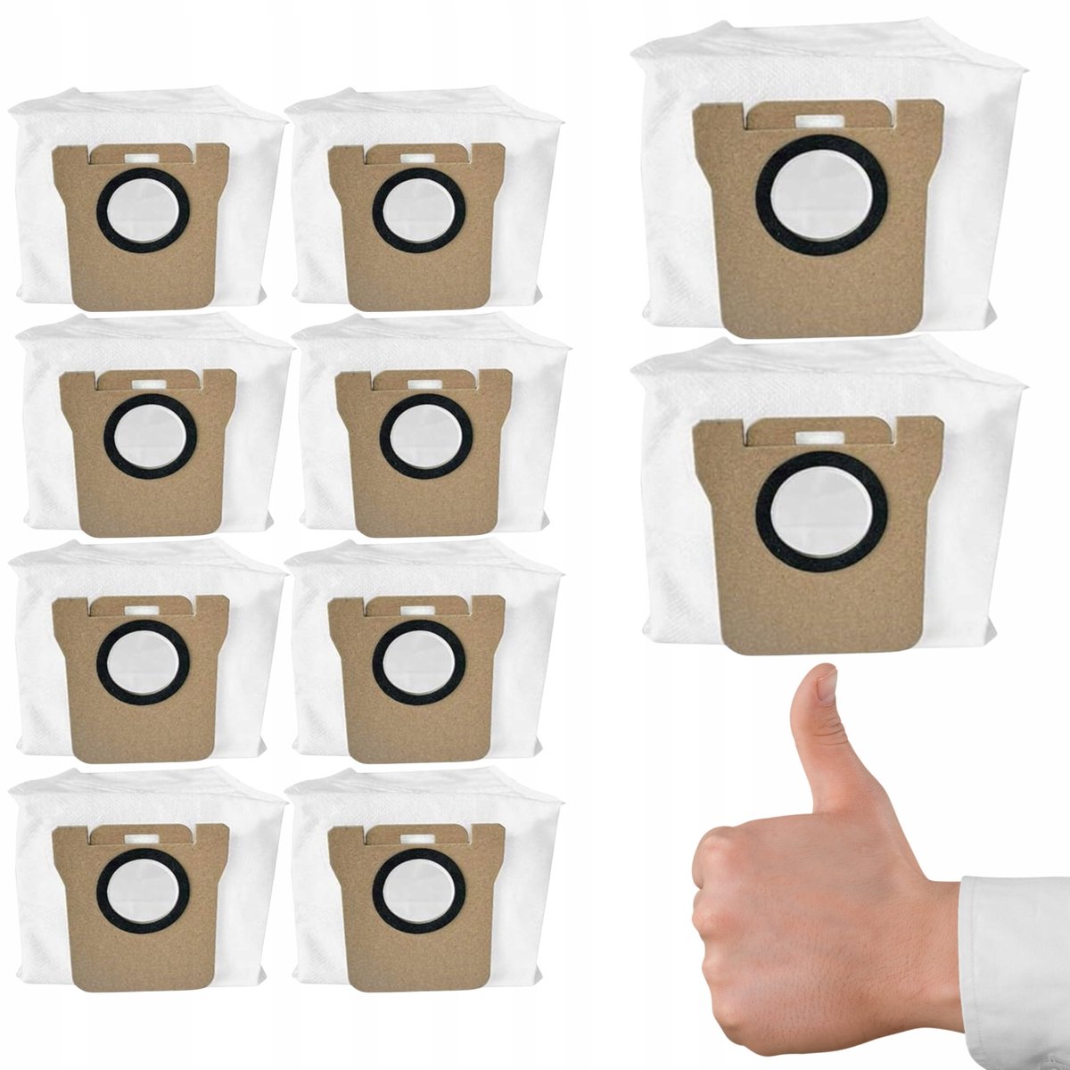 AreoSe - Stofzuigerzakken voor Dreame L10S Ultra L10 L20, Xiaomi Vacuum X10 X10+ X20+ - 10 stuks