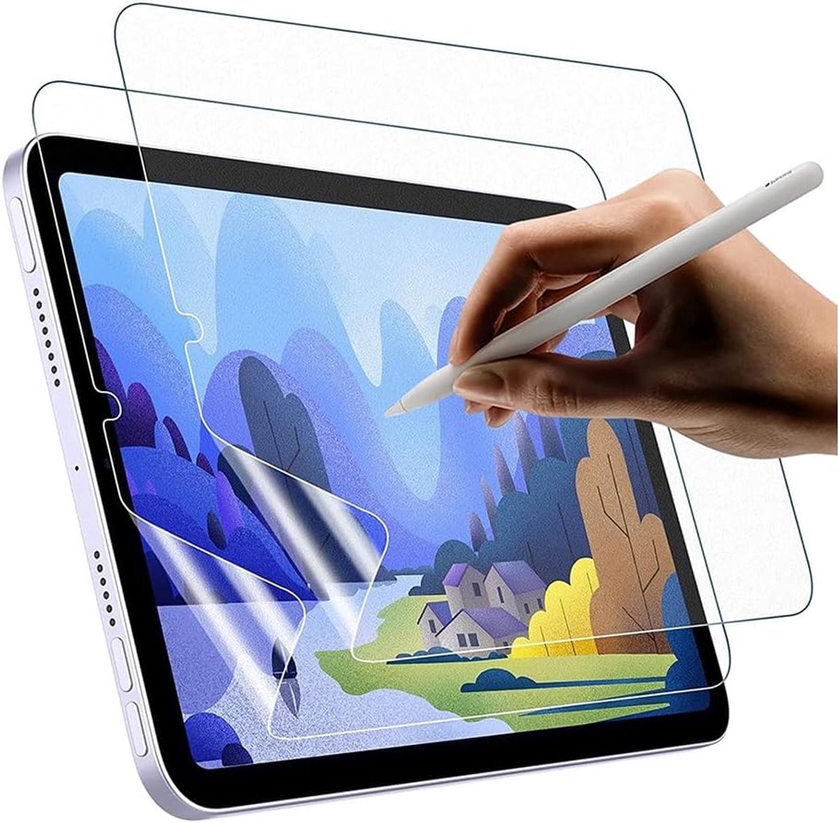 Papierfolie voor Xiaomi Pad 6 Pro, matte PET-papierfolie voor tekenen, schrijven, anti-vingerafdruk, anti-reflex, 2 stuks