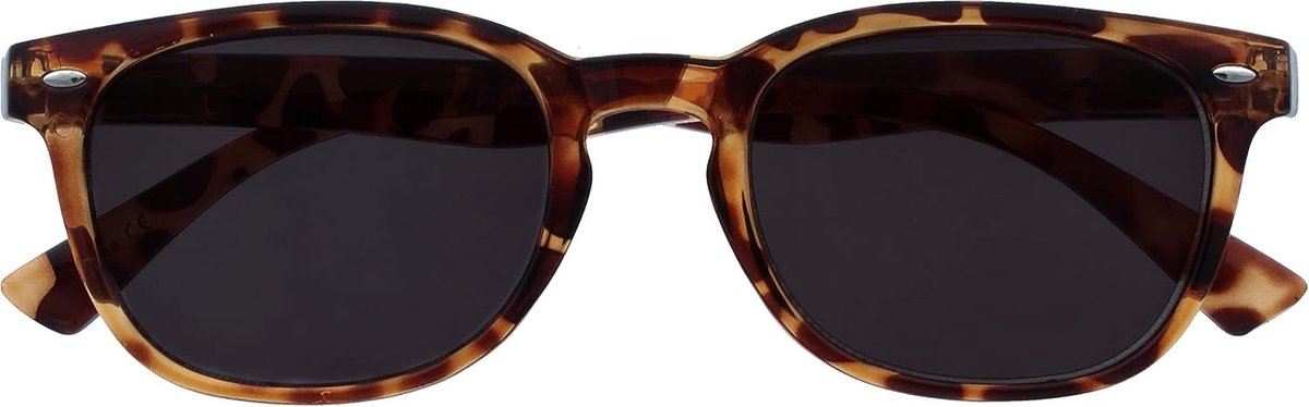 Bruine Schildpad Zon Lezers UV400 Gregory Peck-Stijl Mannen Vrouwen Scharnieren Met Veer S14-2T +1,00