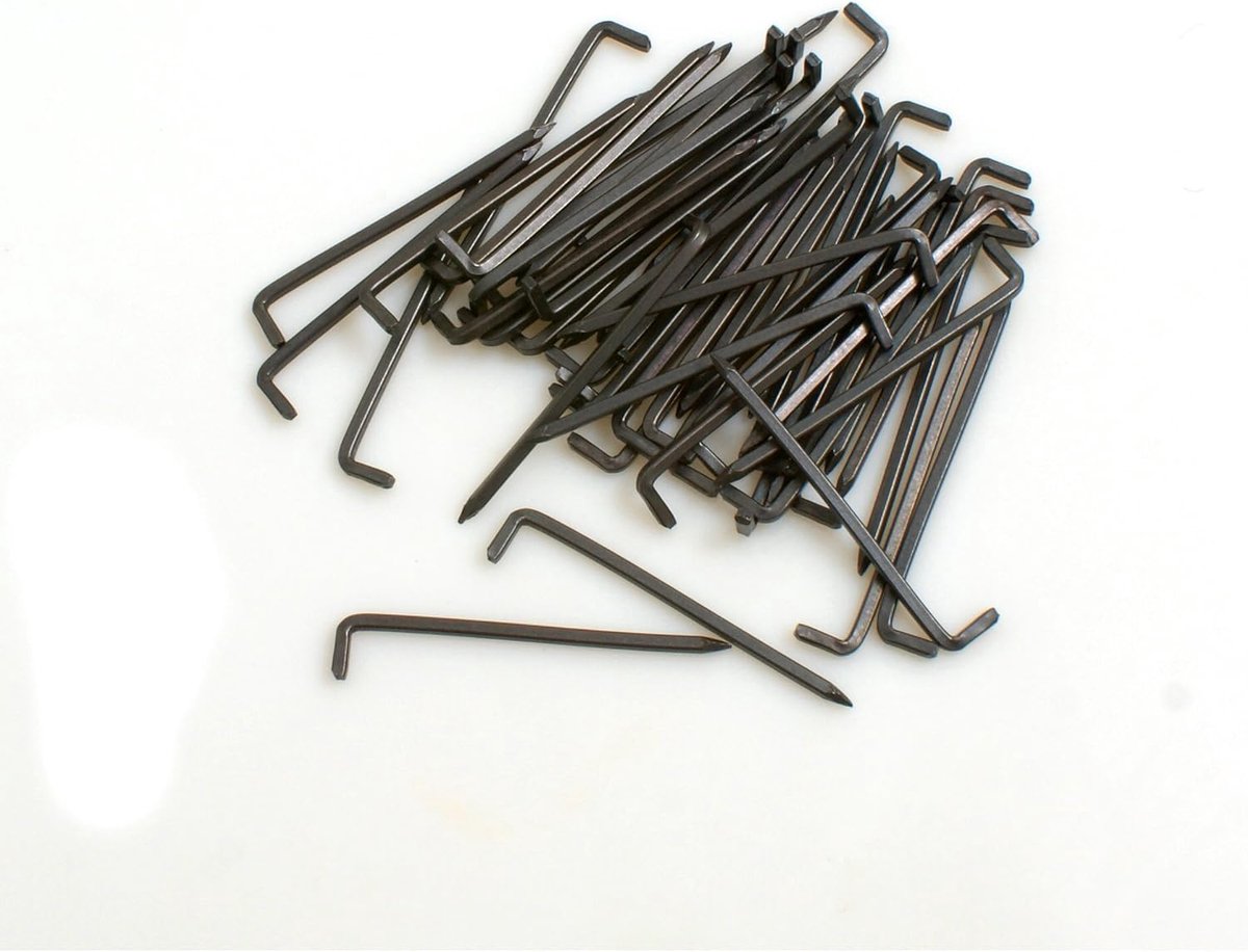 50 x consolehaken stalen haken vierkante draad Ø 3 x L 70 mm van ijzer