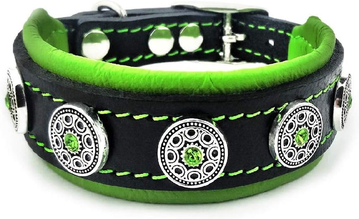 Bijou hondenhalsband van echt leer