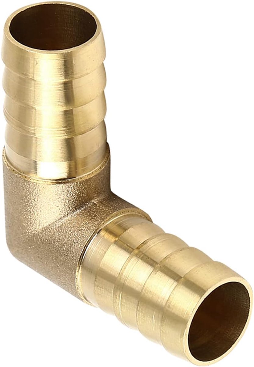 16 mm messing hoekstuk x 1 stuk 90 graden met mannelijke schroefdraad voor luchtcompressoren, bandeninstallatie en vliegtuigbesturing, goudkleur