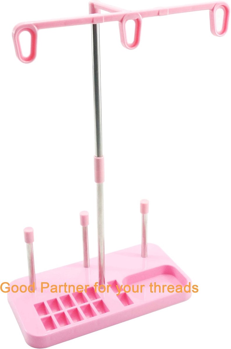 brothread Lichtgewicht draadhouder - 3 Spoelenhouder voor Huiselijk Borduren en Naaimachines - Vier Kleuren voor Keuzes - Roze