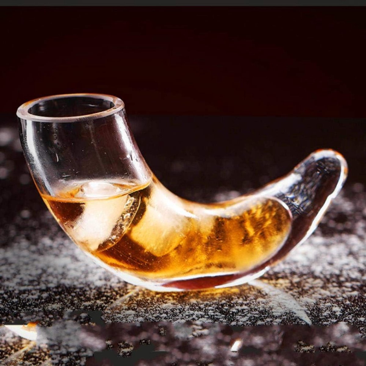 Hoorn Wijnglas Vorm Cocktail Glaasje Dik Glas Hoorn Whisky Wodka Glas Bar Familie, Helder