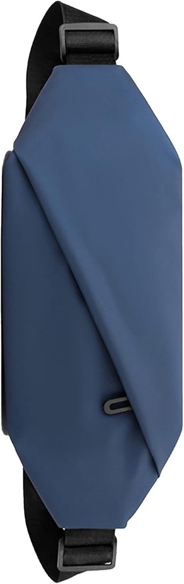 Heuptas voor dames en heren, groot, PU-leer, waterdicht, voor sport, reizen, joggen, waterdicht, wandelen, diefstalbestendig, elegant, donkerblauw, Eén maat