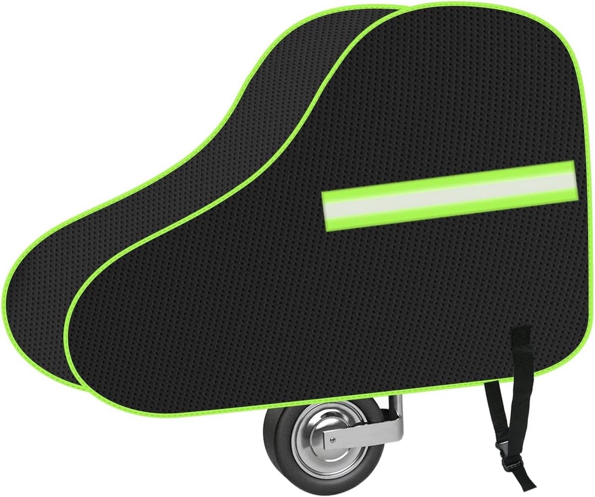 Aanhangerafdekkingen, Universele Waterdichte Caravantrekhoes met Riem, Caravantrekhaakbeschermer met Reflecterende Strip, Geschikt voor Camper en Caravan (Zwart/Groen)