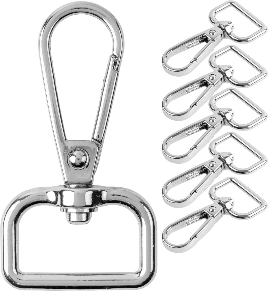 Day Mate Karabijnhaak met wartel, D-ring met karabijnhaak, zakkarabijnhaak met 360° draaibare oogring, metalen riemgesp met knutselhaak